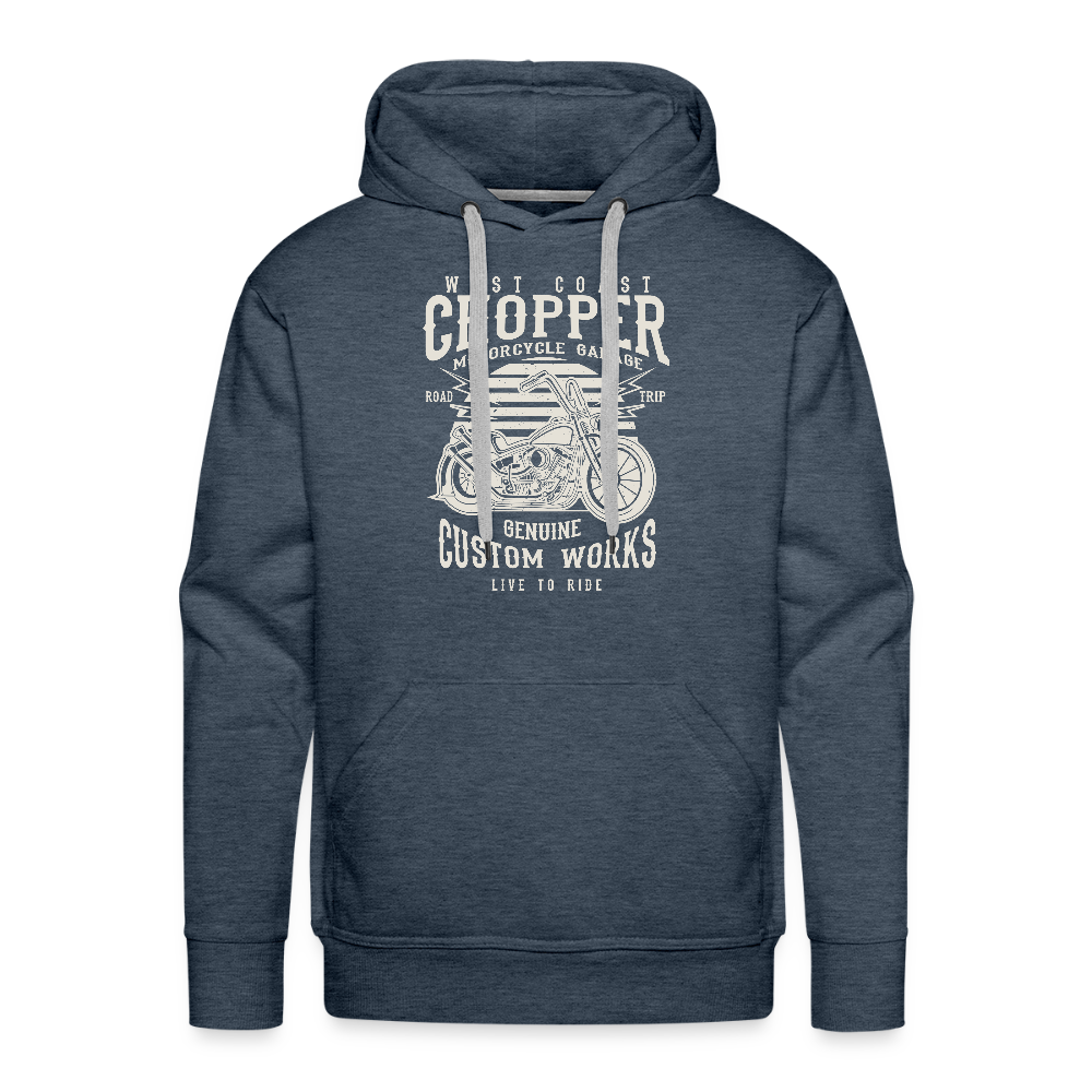 Mannen Premium hoodie - jeansblauw