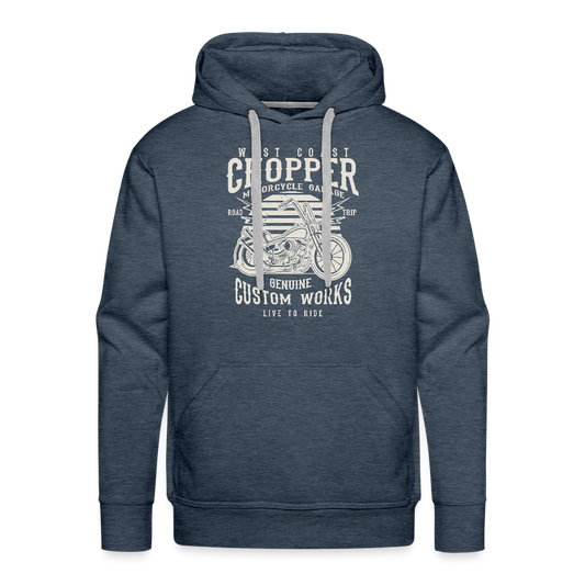 Mannen Premium hoodie - jeansblauw