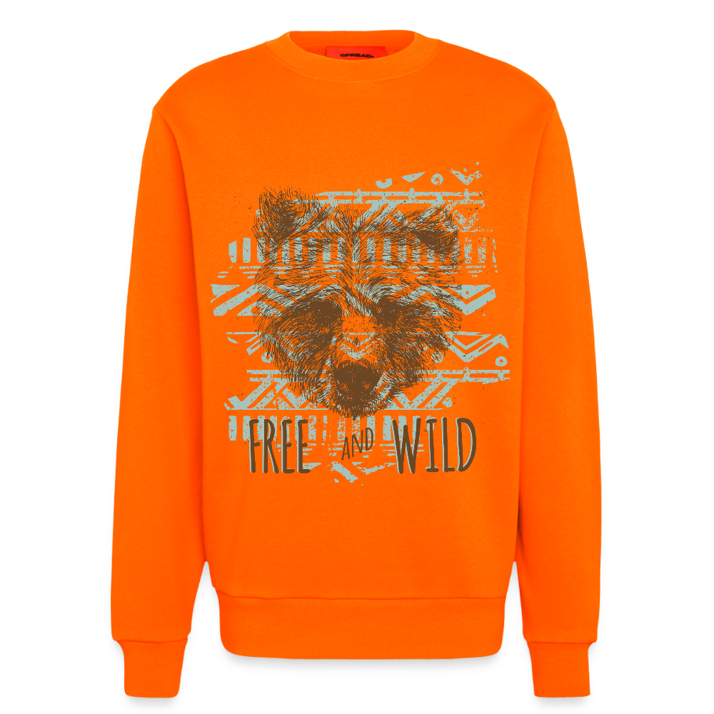 Organic relaxed crewneck made in EU - SUNSET ORANGE