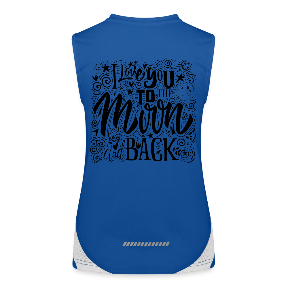 Functionele contrasterende tanktop voor vrouwen - royal/wit