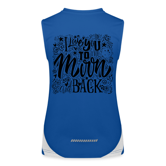 Functionele contrasterende tanktop voor vrouwen - royal/wit
