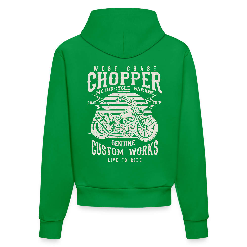 Organic fitted hoodie made in EU - City Green