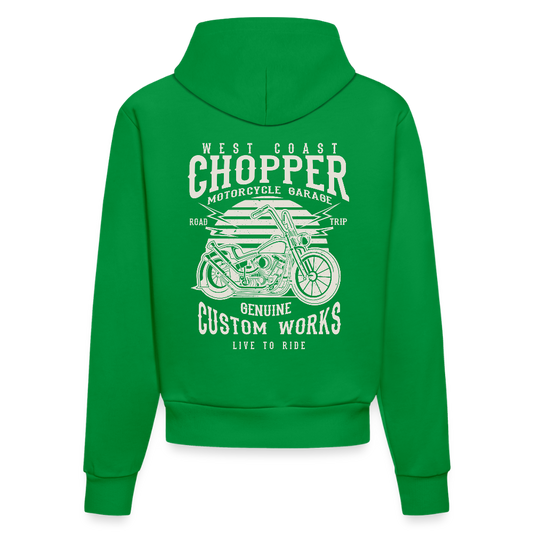 Organic fitted hoodie made in EU - City Green
