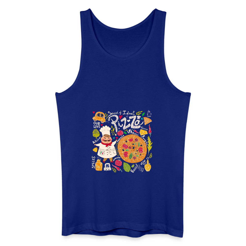 Mannen bio tanktop - koningsblauw