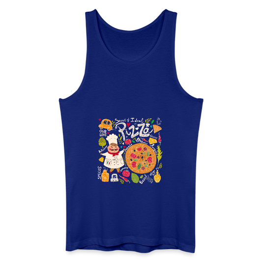Mannen bio tanktop - koningsblauw
