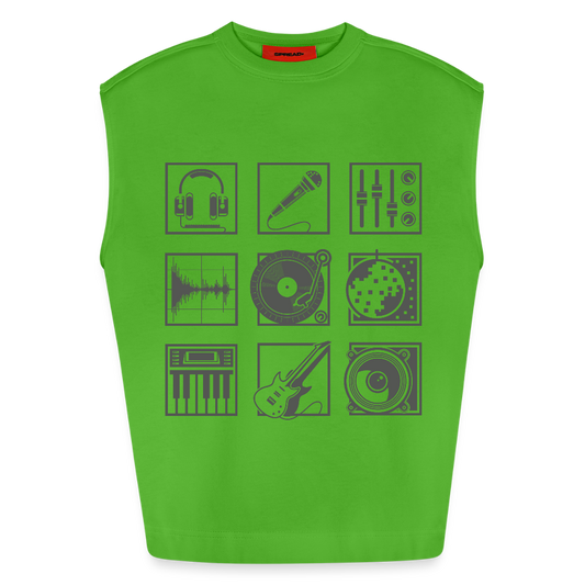 Heavyweight oversized organic tanktop made in EU Mannen - Apple Neon