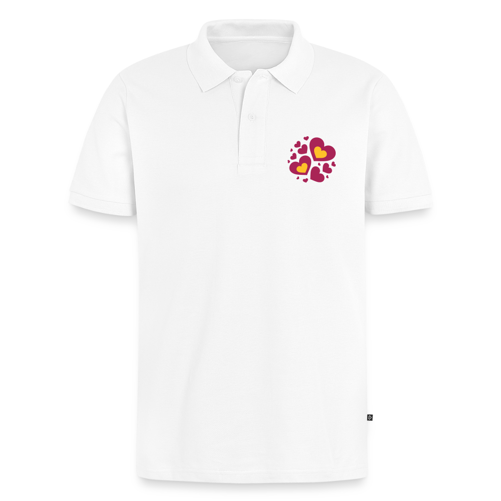 Mannen Premium Bio Poloshirt - wit