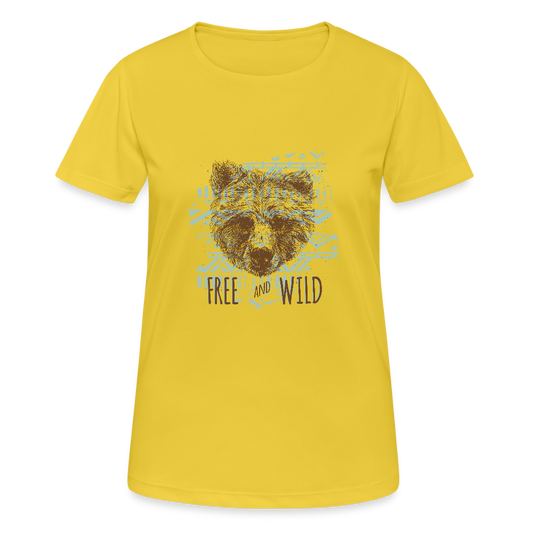 Vrouwen T-shirt ademend actief - zonnegeel