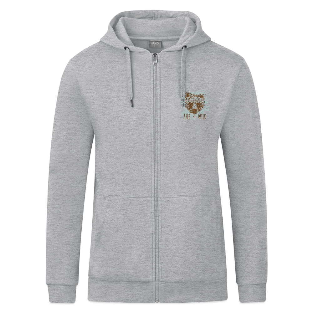 JAKO Ziphoodie Organic - grijs gemêleerd