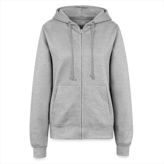 Vrouwen ziphoodie - grijs gemêleerd