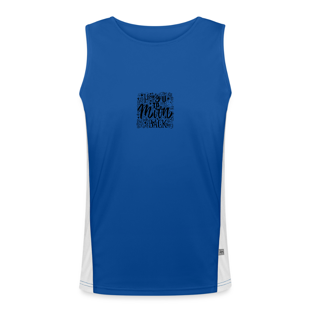 Functionele contrasterende tanktop voor mannen - royal/wit
