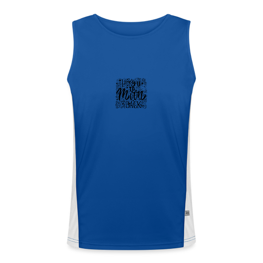 Functionele contrasterende tanktop voor mannen - royal/wit