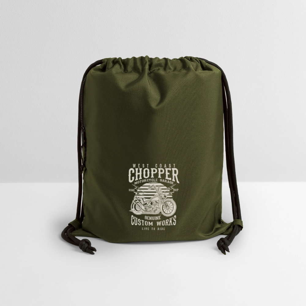 Gymtas van gerecycled materiaal - military green