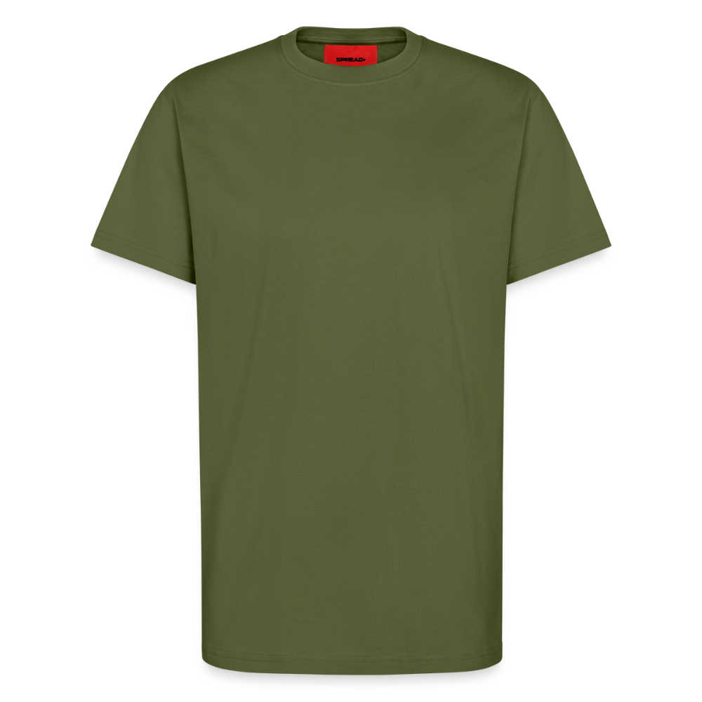 Organic relaxed T-shirt made in EU - MOSS GREEN