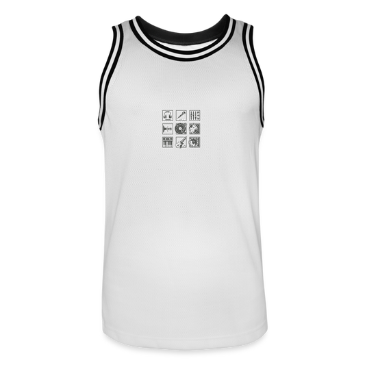 Mannen basketbal shirt - wit/zwart