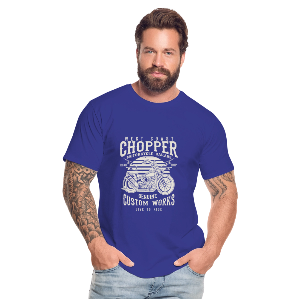Mannen premium biologisch T-shirt - koningsblauw