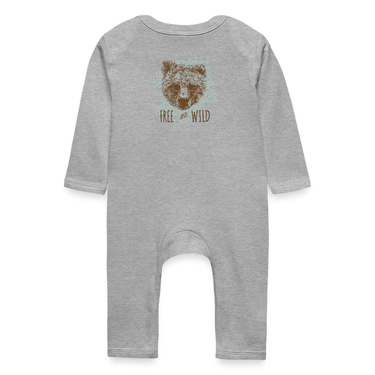 Baby bio kruippakje - grijs gemêleerd