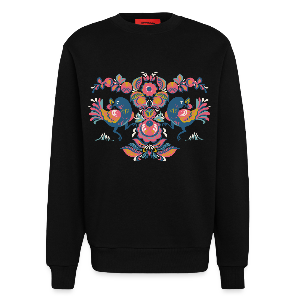 Organic relaxed crewneck made in EU - SOLID BLACK