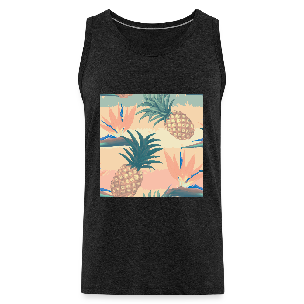 Mannen Premium tank top - houtskool