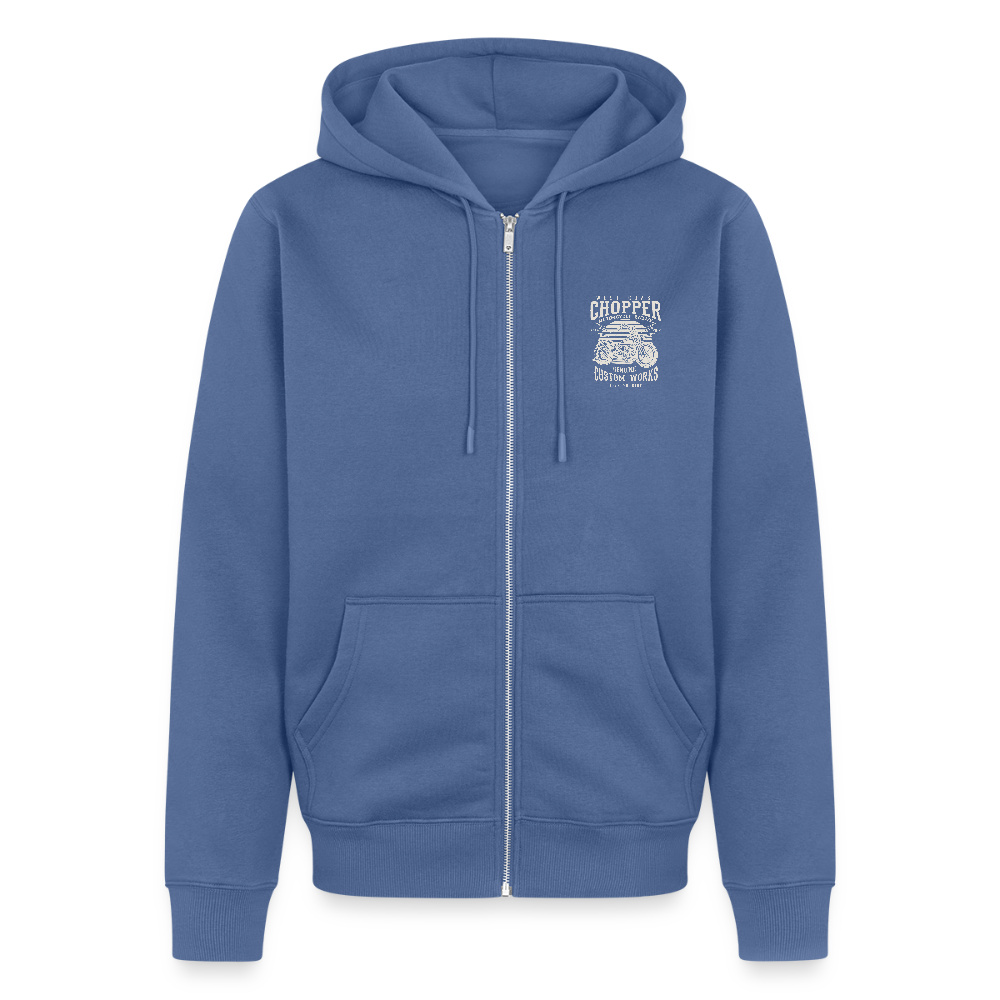 Mannenjack Premium met capuchon - duifblauw