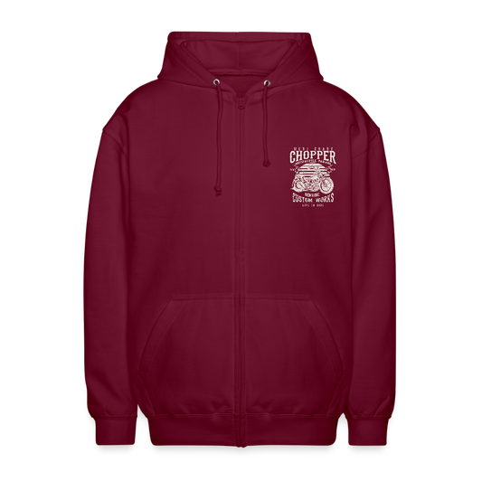 Uniseks zip hoodie - bordeaux