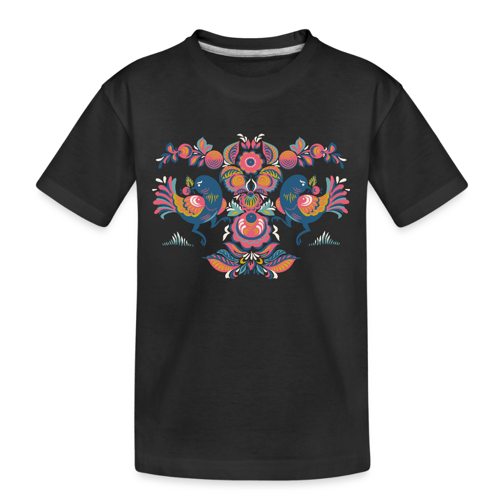 Teenager premium biologisch T-shirt - zwart