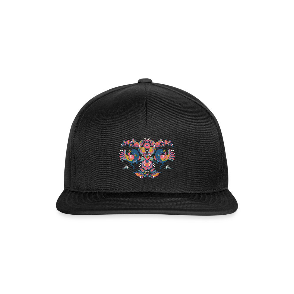 Snapback cap - zwart/zwart