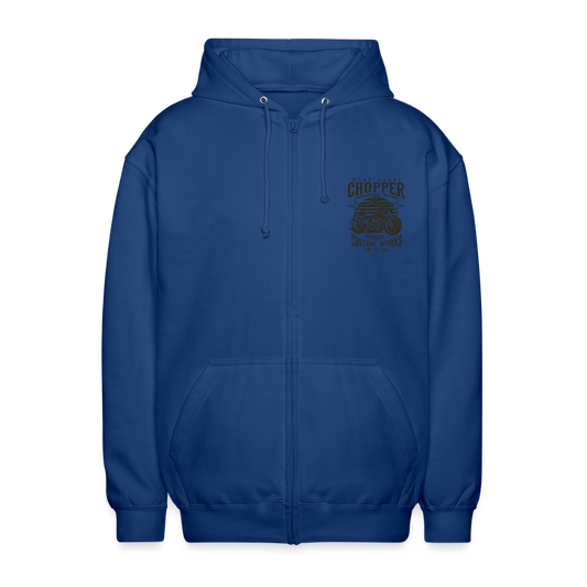 Uniseks zip hoodie - koningsblauw