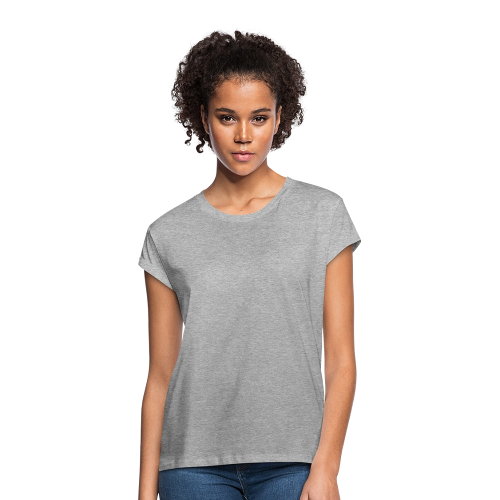 Vrouwen oversize T-shirt - grijs gemêleerd