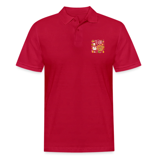 Mannen poloshirt - cherry red