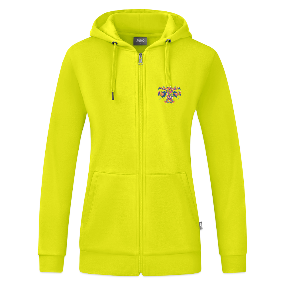 JAKO Vrouwen ziphoodie Organic - limegroen