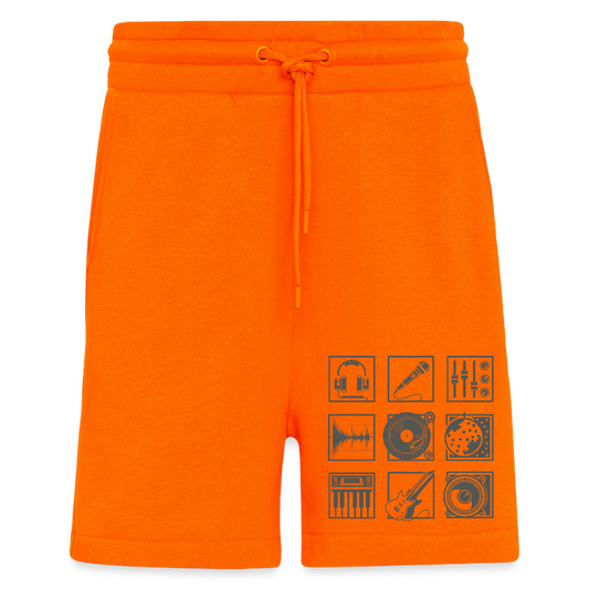 Organic relaxed shorts made in EU - SUNSET ORANGE