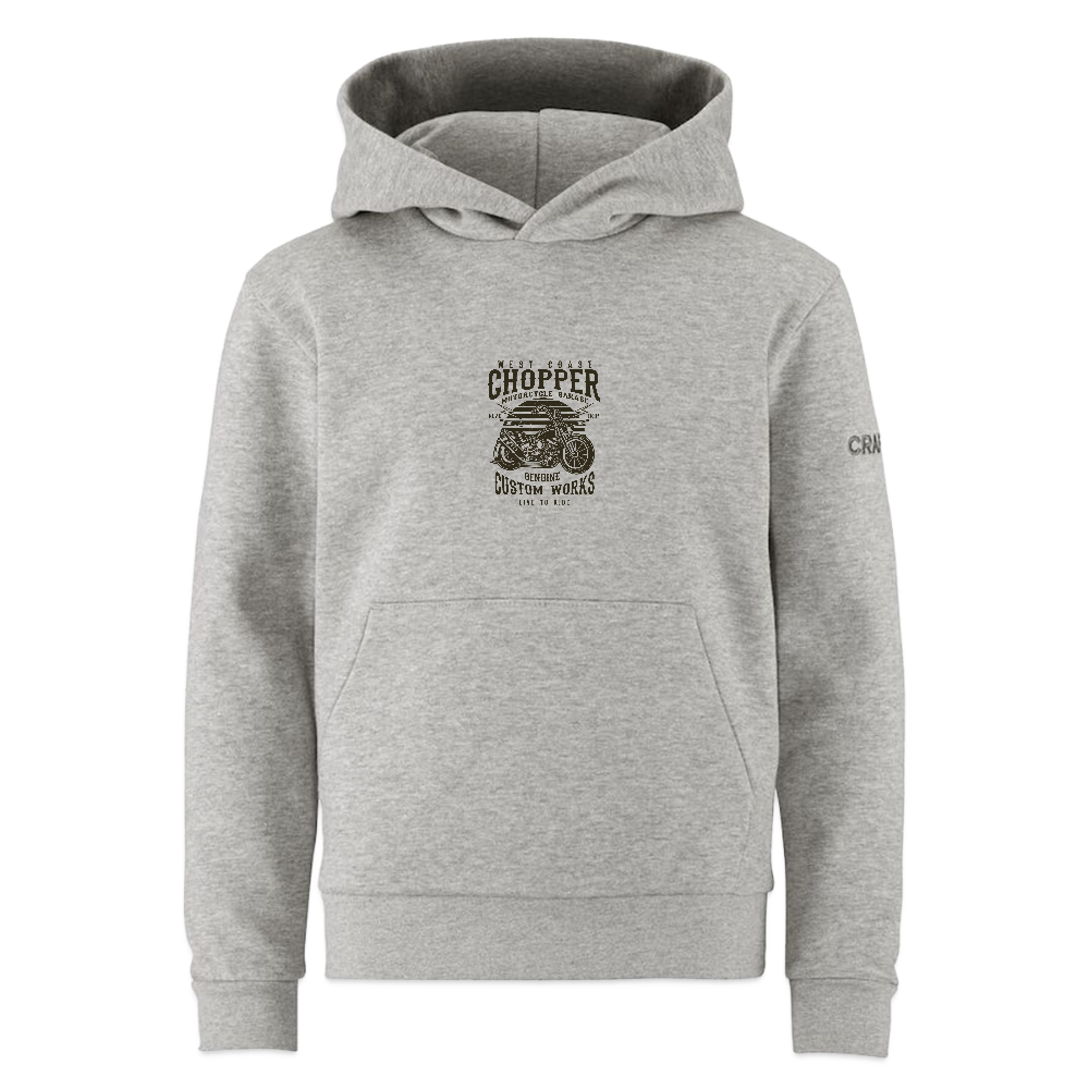 CRAFT Community 2.0 kinderhoodie - grijs gemêleerd