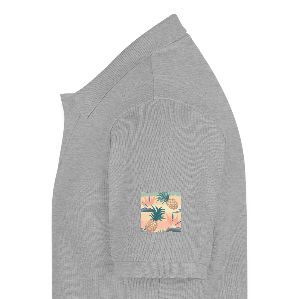 Mannen Premium Bio Poloshirt - grijs gemêleerd