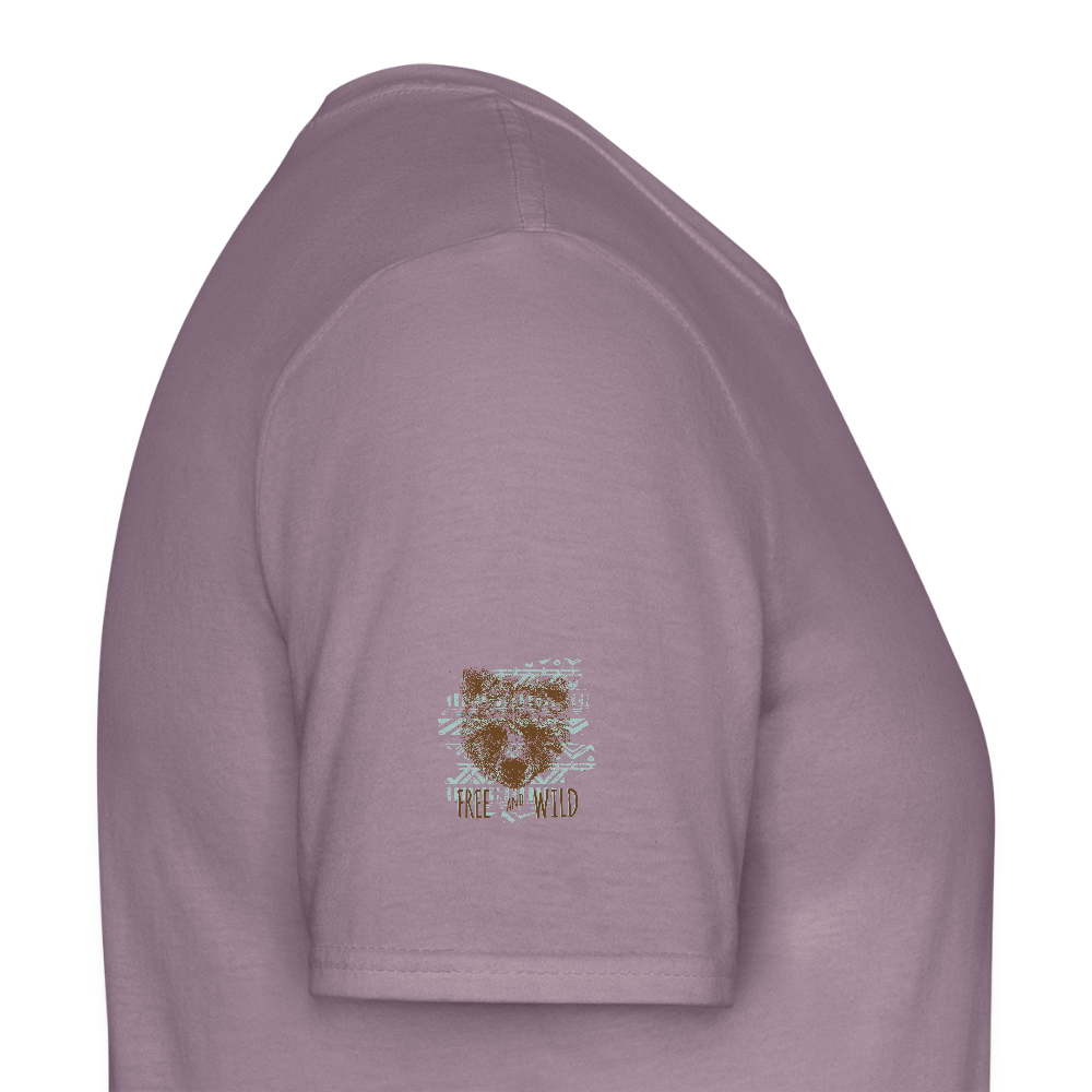 Mannen T-shirt - paarsgrijs 