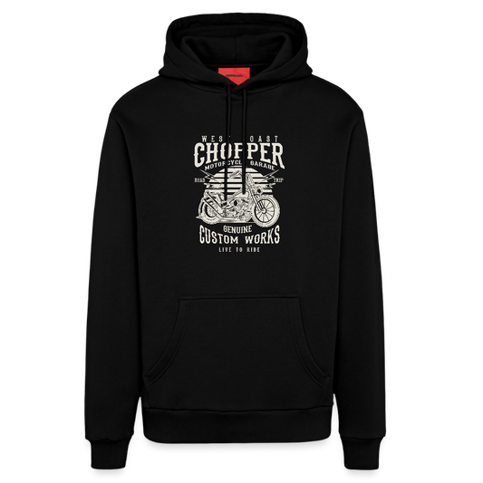 Organic relaxed hoodie made in EU - SOLID BLACK