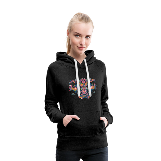 Vrouwen Premium hoodie - houtskool