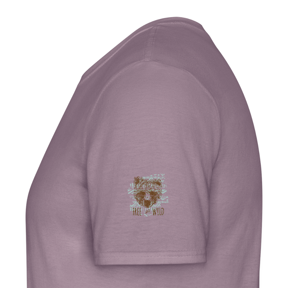 Mannen T-shirt - paarsgrijs 