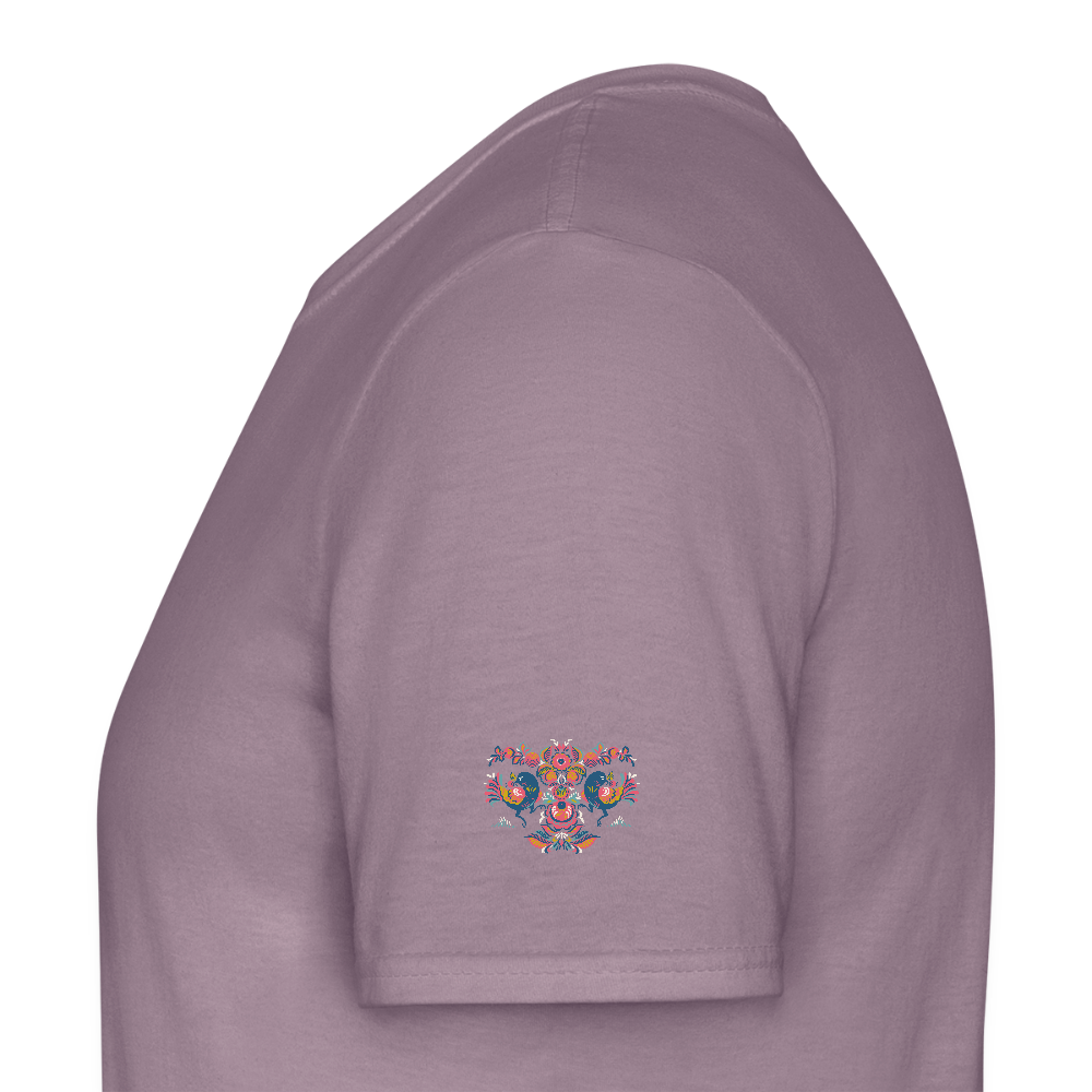 Mannen T-shirt - paarsgrijs 