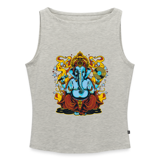 Vrouwen tanktop met U-hals - grijs gemêleerd