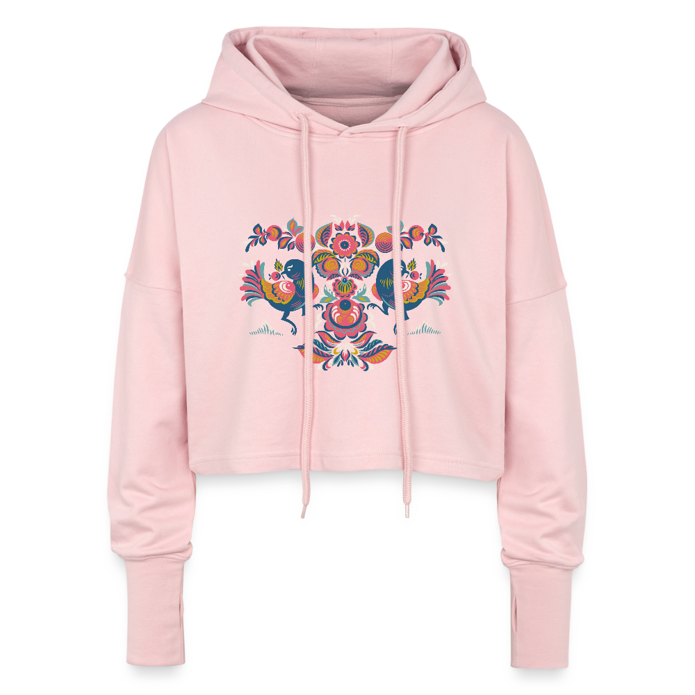 Cropped vrouwen hoodie - light roze