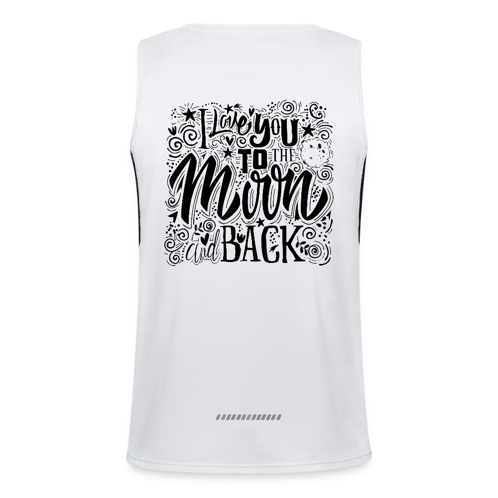 Functionele contrasterende tanktop voor mannen - wit/zwart