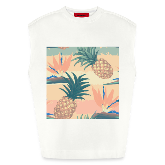 Heavyweight oversized organic tanktop made in EU Mannen - OFF WHITE