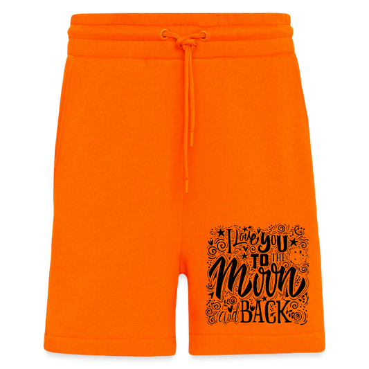 Organic relaxed shorts made in EU - SUNSET ORANGE