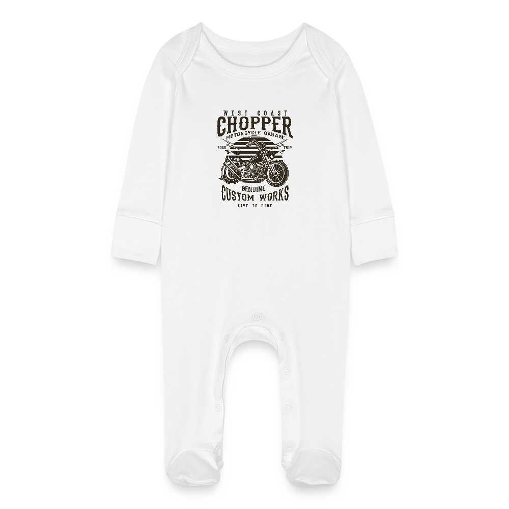 Baby bio pyjama met krabwantjes - wit