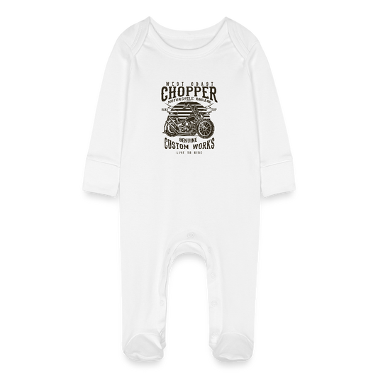 Baby bio pyjama met krabwantjes - wit