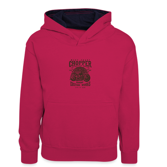 Teenager contrast-hoodie/kinderen contrast-hoodie - roze/navy
