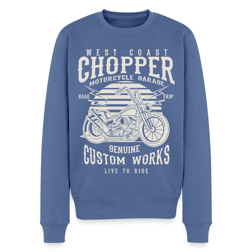 Mannen premium sweater - duifblauw