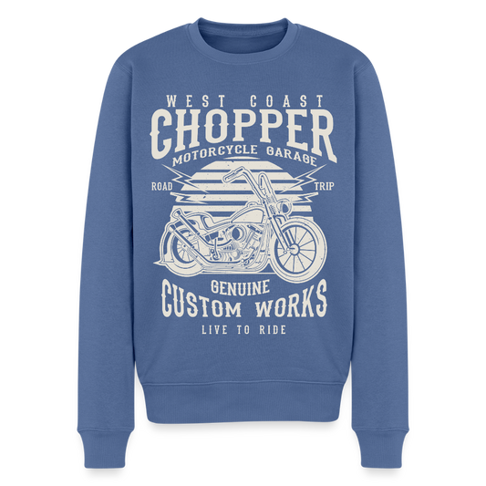 Mannen premium sweater - duifblauw