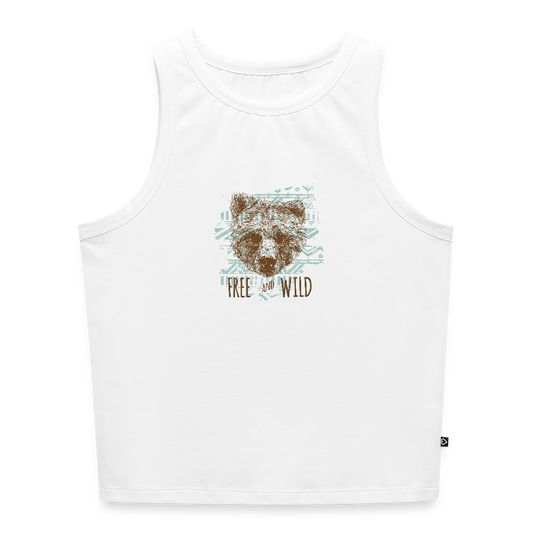 Vrouwen cropped tanktop - wit